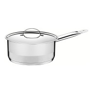 Panela 16cm 1,4l Professional Aço Inox Tramontina Fundo Triplo Com Tampa Plana Detalhe Satinado